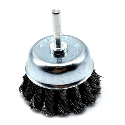 Superior Pads and Abrasives S1846 3-Inch Wire Cup Brush 1/4-Inch Shank - Knotted Wire 4500 RPM